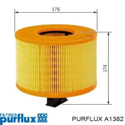 Повітряний фільтр A1382 Purflux
