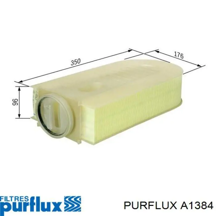 A1384 Purflux Повітряний фільтр двигуна