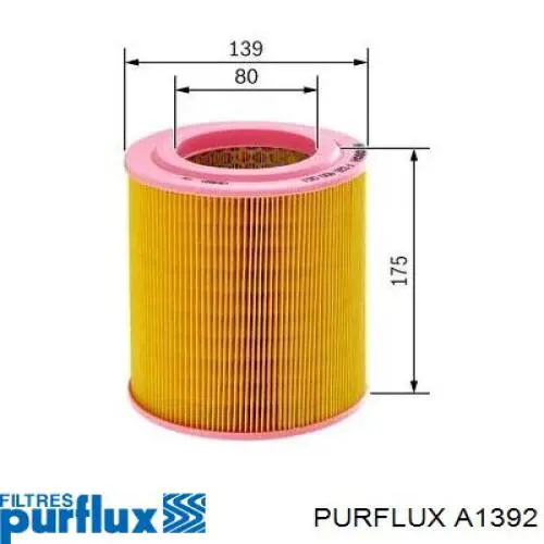 A1392 Purflux фільтр повітряний