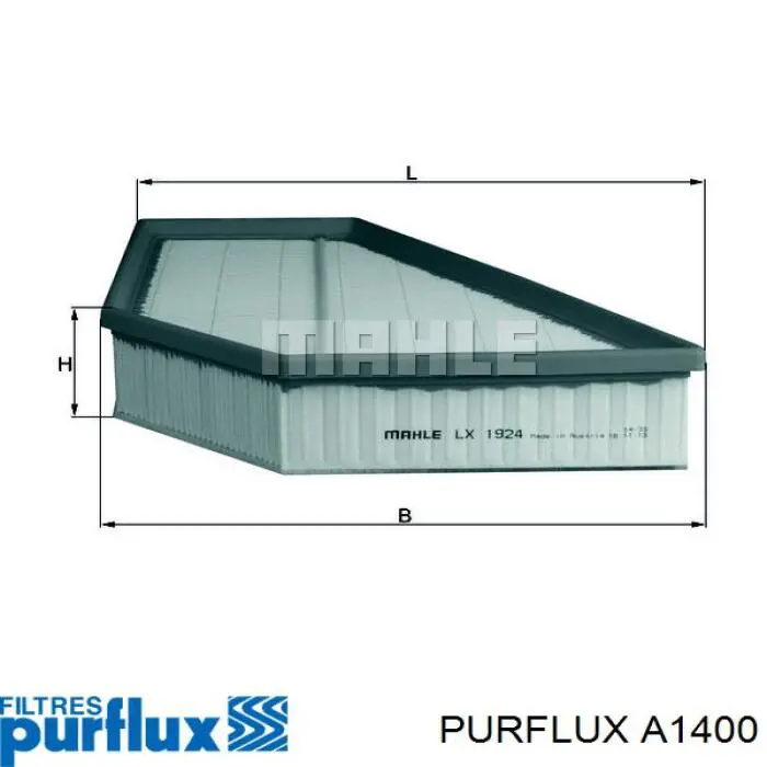 Купити A1400 Purflux Автомобільний фільтр повітря