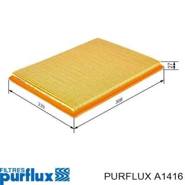 Повітряний фільтр A1416 Purflux