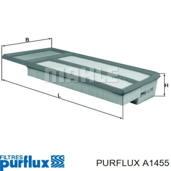 A1455 Purflux Повітряний фільтр двигуна
