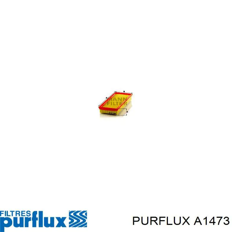 A1473 Purflux Повітряний фільтр двигуна