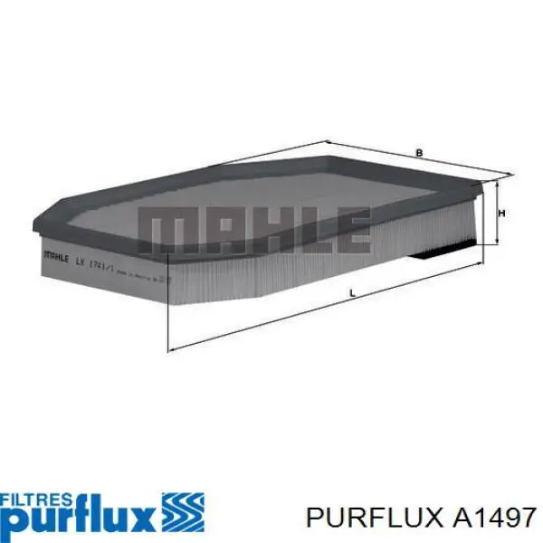 A1497 Purflux Повітряний фільтр двигуна