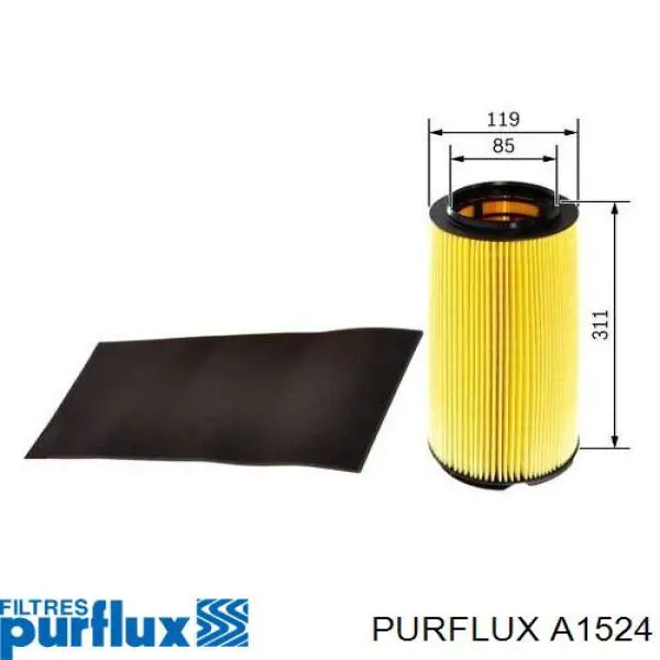 A1524 Purflux фільтр повітряний