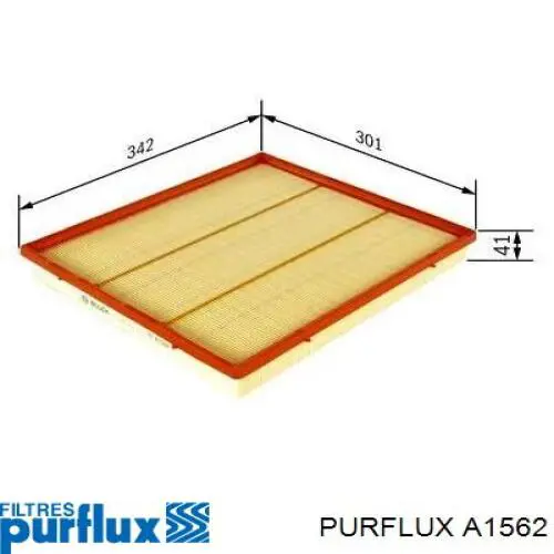 Елемент повітряного фільтра Purflux A1562 ціна, від 9.09 USD