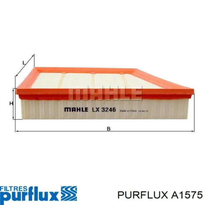 A1575 Purflux Повітряний фільтр двигуна