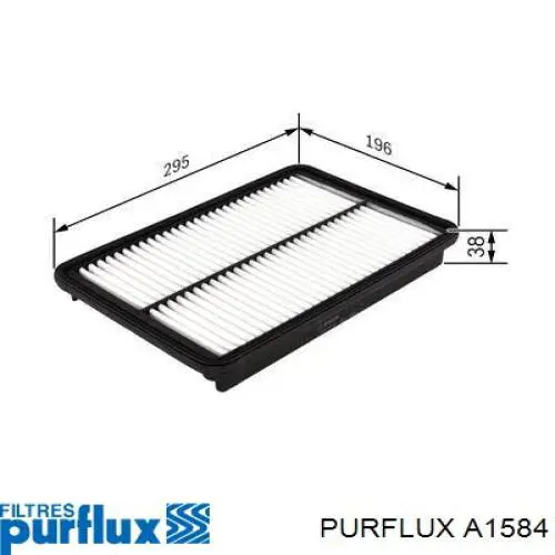 A1584 Purflux Повітряний фільтр двигуна