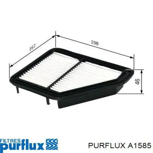 A1585 Purflux Повітряний фільтр двигуна