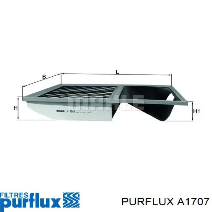 A1707 Purflux Повітряний фільтр двигуна