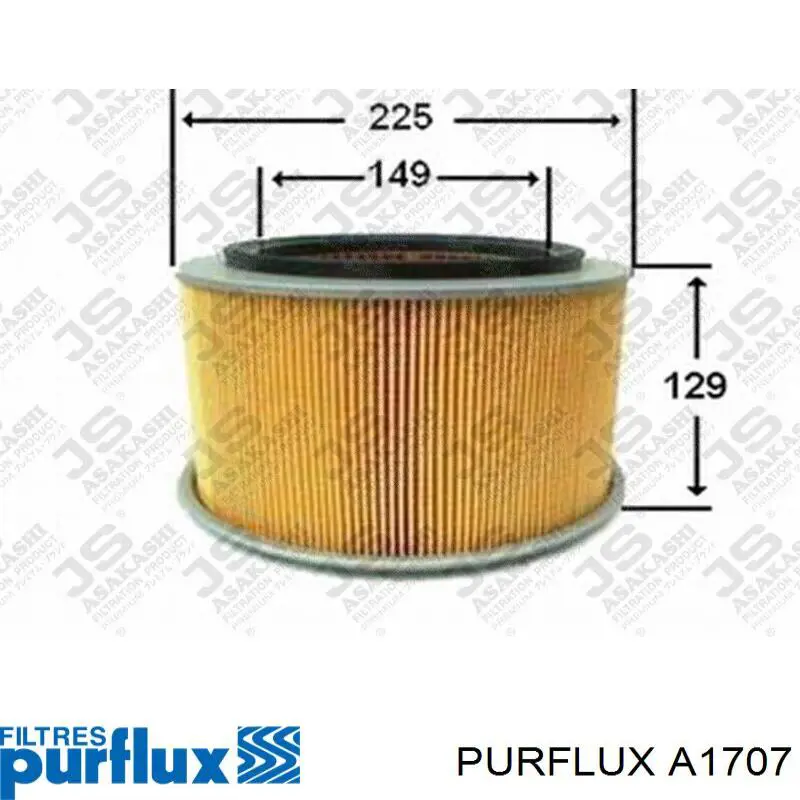 Купити A1707 Purflux Автомобільний фільтр повітря
