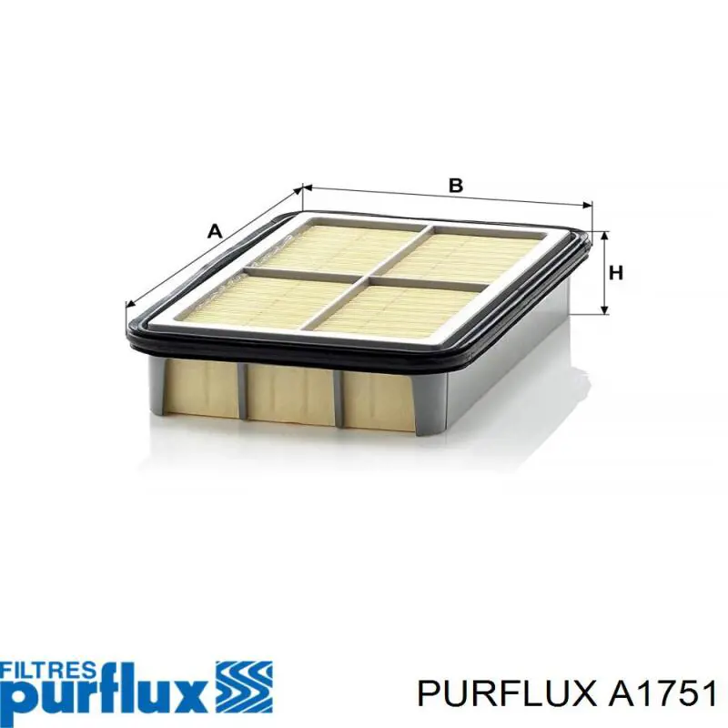 A1751 Purflux Повітряний фільтр двигуна