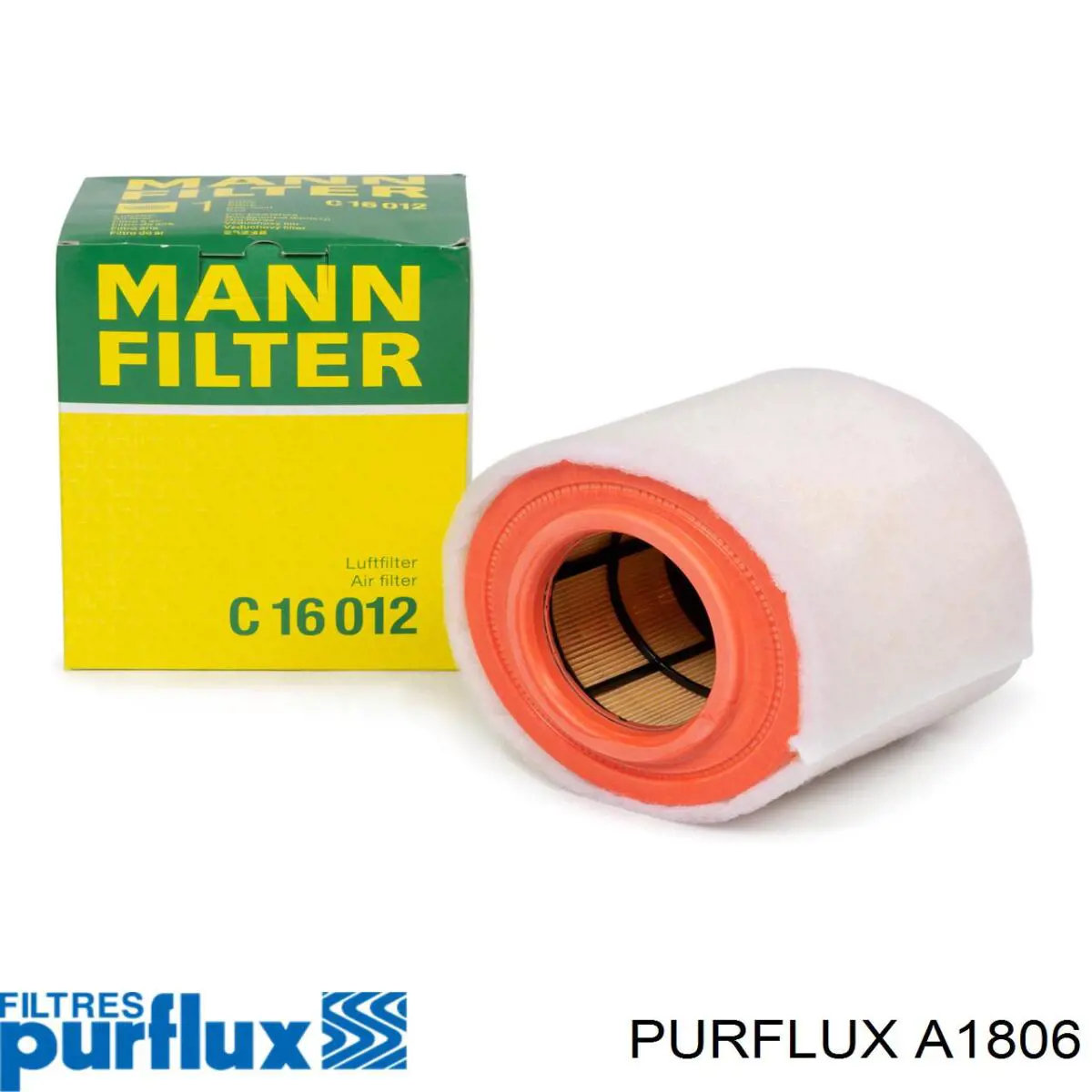 Елемент повітряного фільтра Purflux A1806 ціна, від 10.84 USD