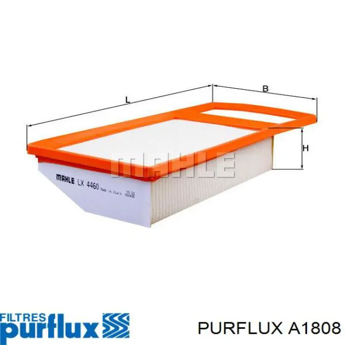 Повітряний фільтр A1808 Purflux