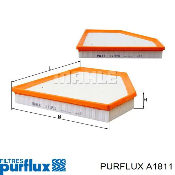 Елемент повітряного фільтра Purflux A1811 ціна, від 15.01 USD