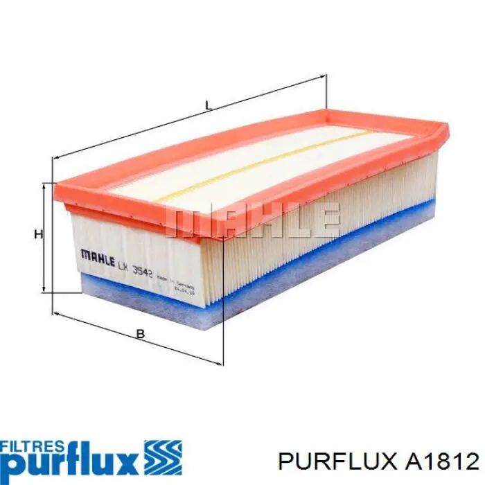 Повітряний фільтр A1812 Purflux