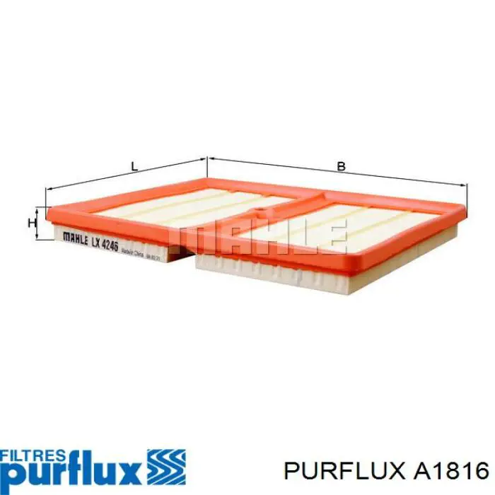Елемент повітряного фільтра Purflux A1816 ціна, від 12.13 USD
