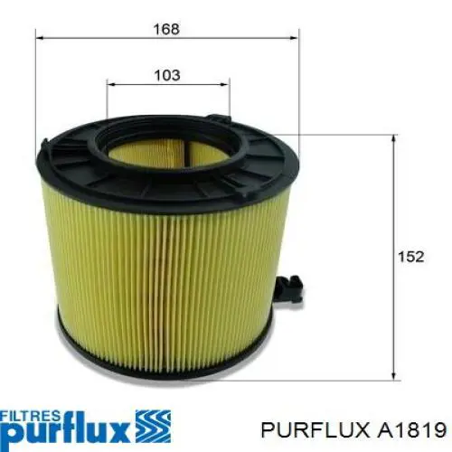 Елемент повітряного фільтра Purflux A1819 ціна, від 22.79 USD