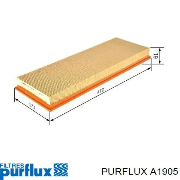 A1905 Purflux Повітряний фільтр двигуна
