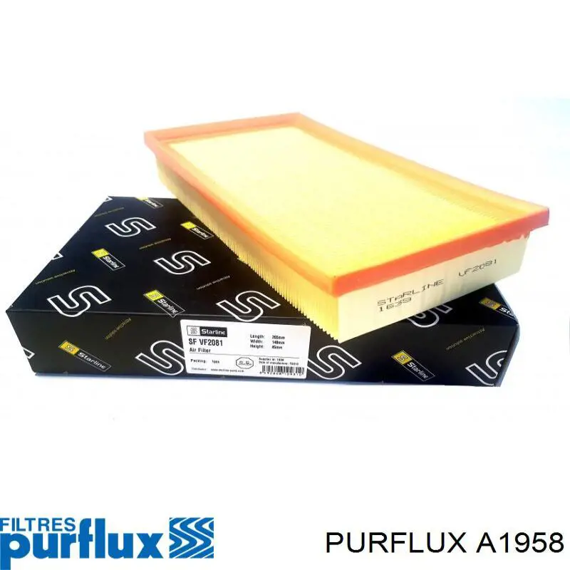 Елемент повітряного фільтра Purflux A1958 ціна, від 8.47 USD