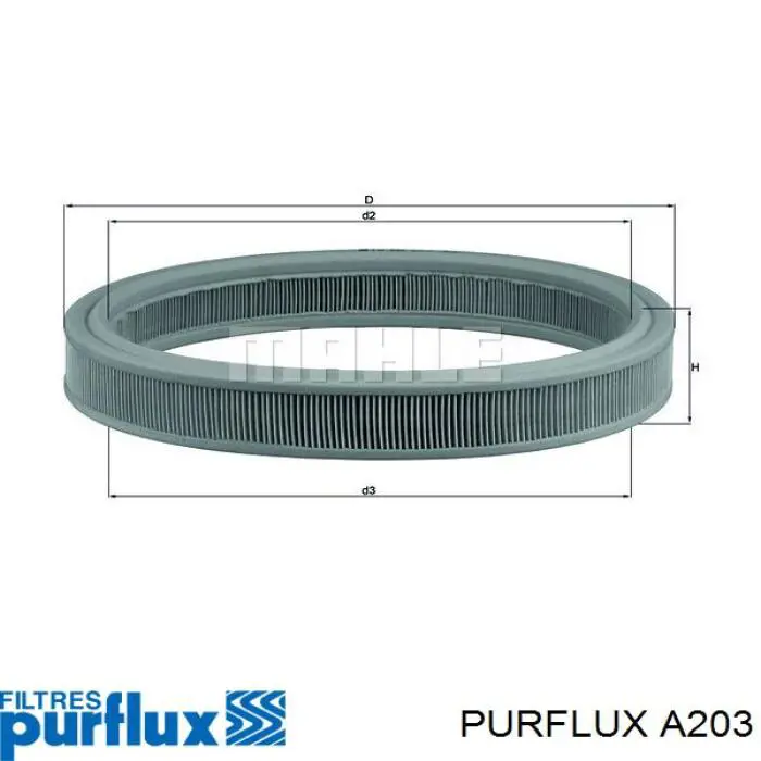 A203 Purflux Повітряний фільтр двигуна