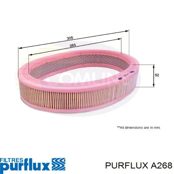 Повітряний фільтр A268 Purflux