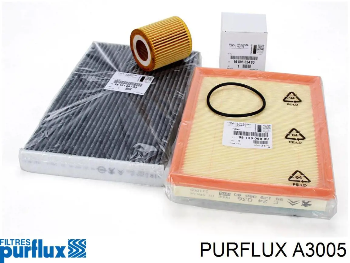 A3005 Purflux Повітряний фільтр двигуна