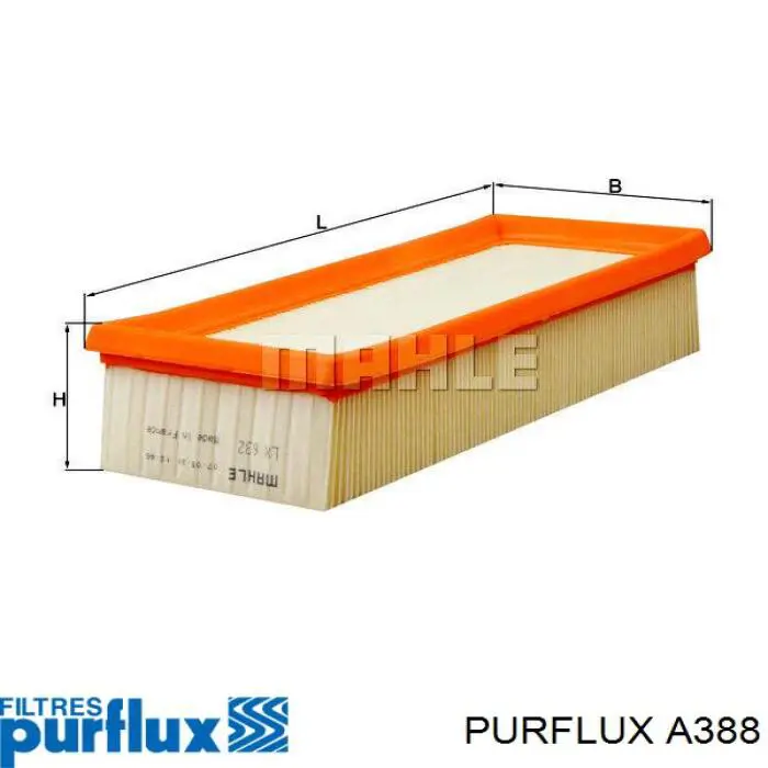 Повітряний фільтр A388 Purflux
