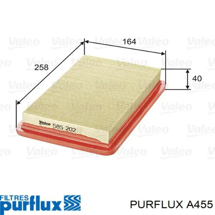 Повітряний фільтр A455 Purflux