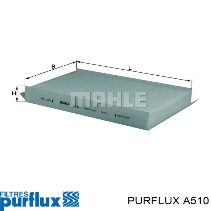A510 Purflux Повітряний фільтр двигуна