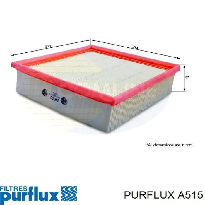 A515 Purflux Повітряний фільтр двигуна