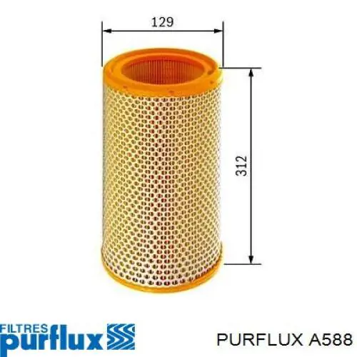 A588 Purflux Повітряний фільтр двигуна