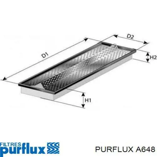 Фільтр повітряний A648 Purflux