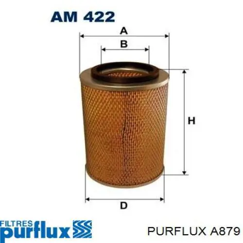 A879 Purflux Повітряний фільтр двигуна