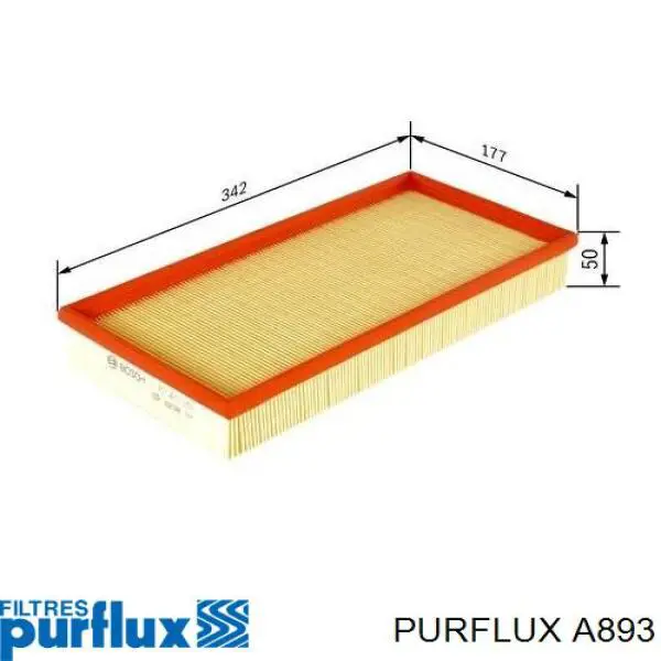 A893 Purflux Повітряний фільтр двигуна