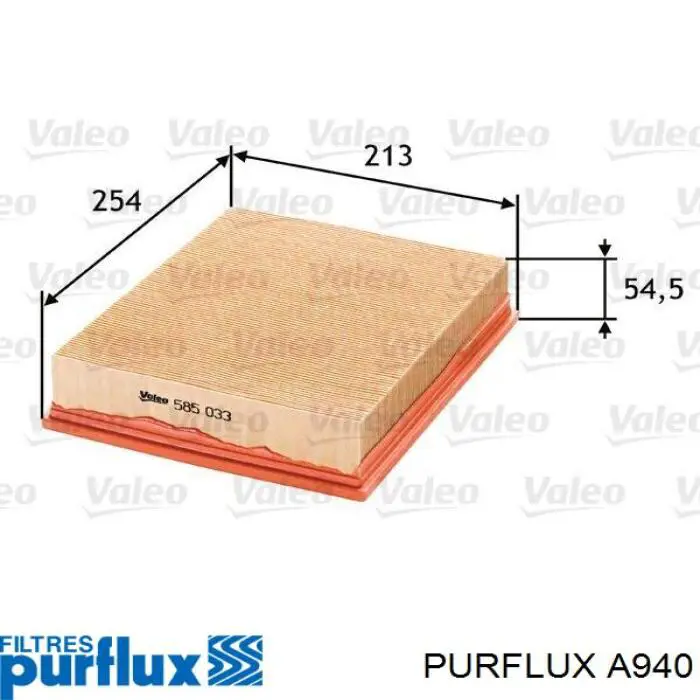 Фільтр повітряний Purflux A940