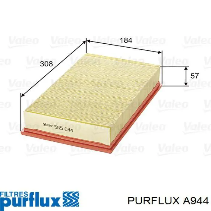 Елемент повітряного фільтра Purflux A944 ціна, від 6.16 USD