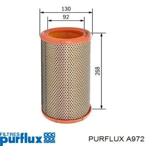 A972 Purflux фільтр повітряний