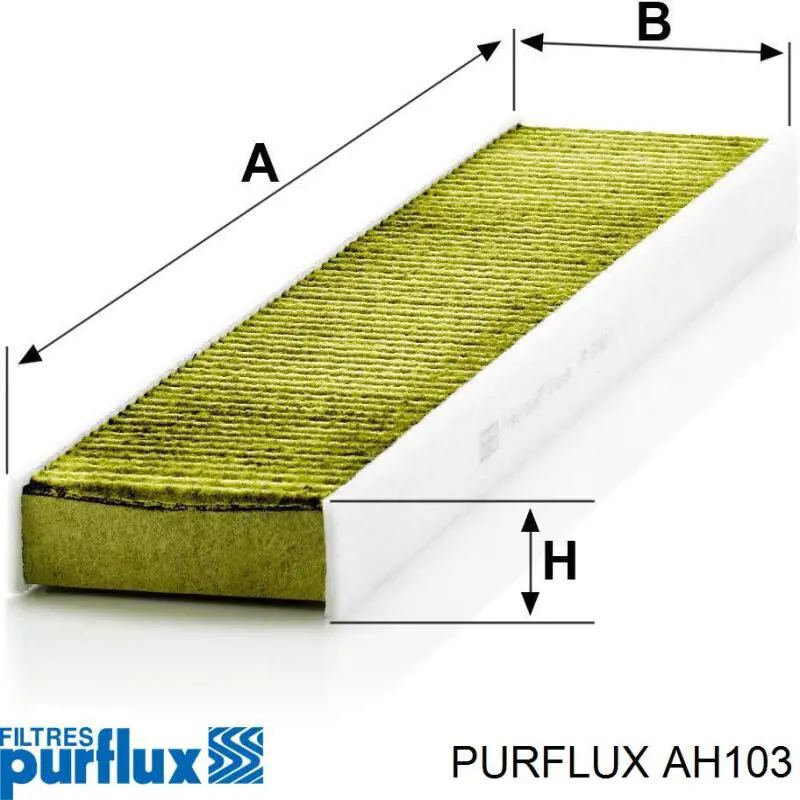 Купити AH103 Purflux Фільтр салону вугільний