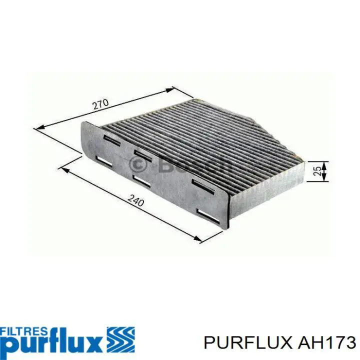 Купити AH173 Purflux Фільтр салону вугільний