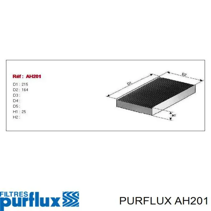 Фільтр повітряний обігрівача Purflux AH201 ціна, від 5.51 USD