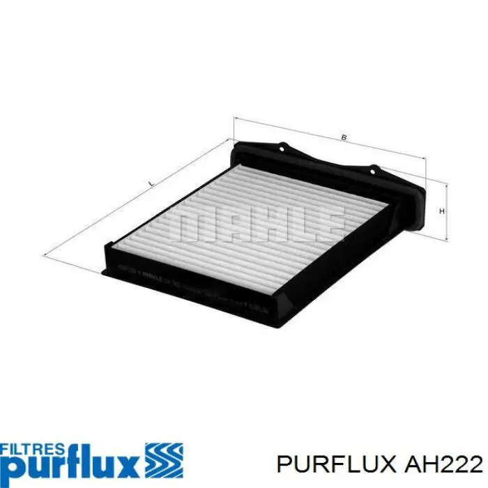 Купити AH222 Purflux Фільтр салону вугільний