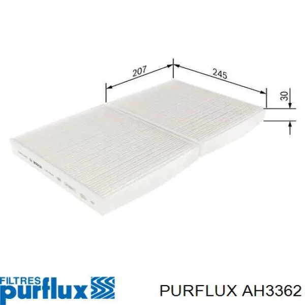 Купити AH3362 Purflux Фільтр салону вугільний