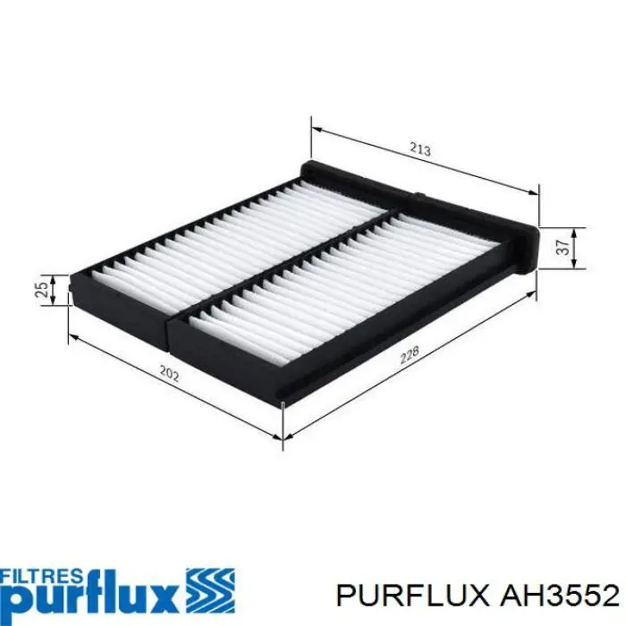 AH3552 Purflux Внутрішньосалонний фільтр