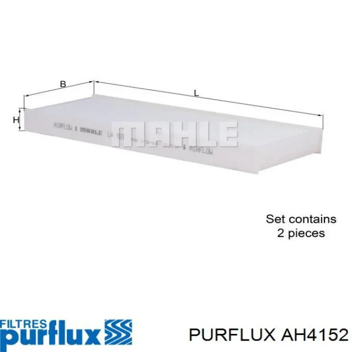 AH4152 Purflux Внутрішньосалонний фільтр