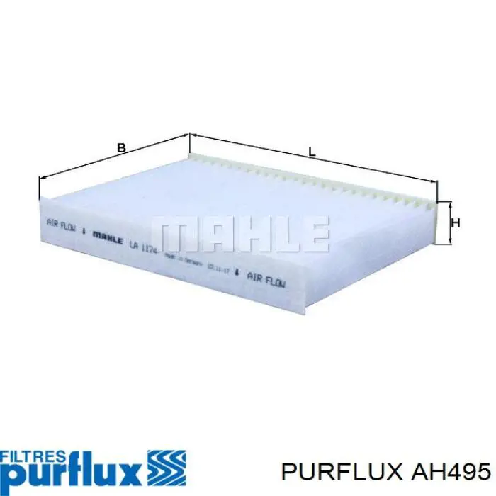 Фільтр повітряний обігрівача Purflux AH495 ціна, від 6.39 USD