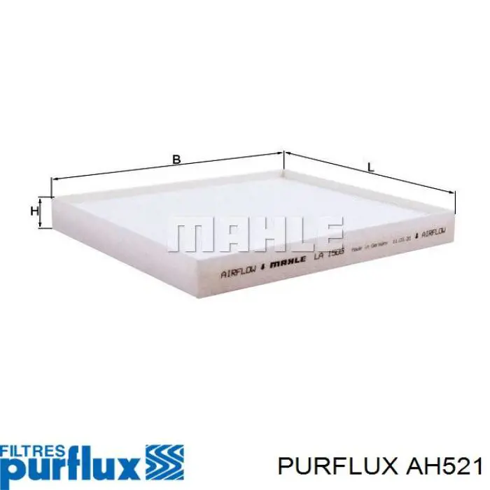 Купити AH521 Purflux Фільтр салону вугільний