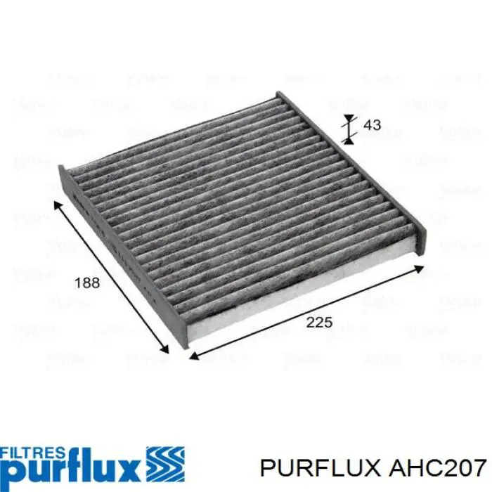Купити AHC207 Purflux Фільтр салону вугільний