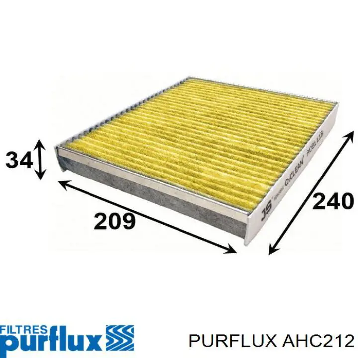 Фільтр повітряний обігрівача Purflux AHC212 ціна, від 10.06 USD