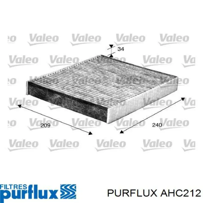 AHC212 Purflux Внутрішньосалонний фільтр